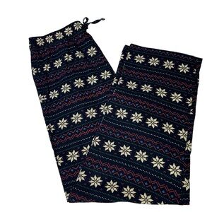 NEW St John’s Bay Men’s Flannel Pajama Pants Fair Isle Print Size Medium